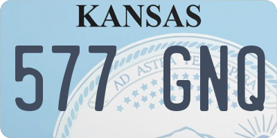KS license plate 577GNQ
