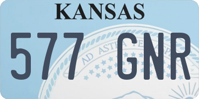 KS license plate 577GNR