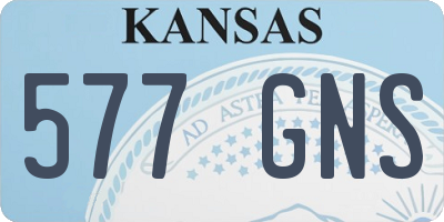 KS license plate 577GNS