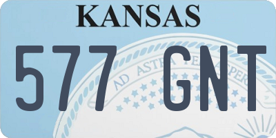 KS license plate 577GNT