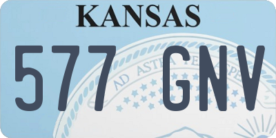 KS license plate 577GNV
