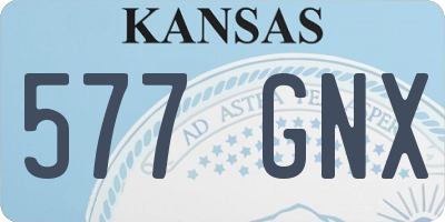KS license plate 577GNX