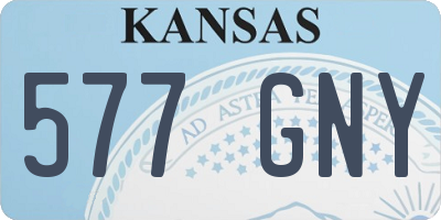 KS license plate 577GNY