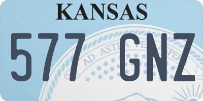 KS license plate 577GNZ
