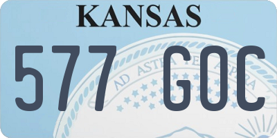 KS license plate 577GOC