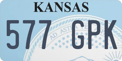 KS license plate 577GPK