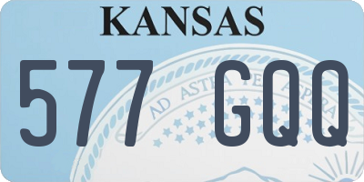 KS license plate 577GQQ