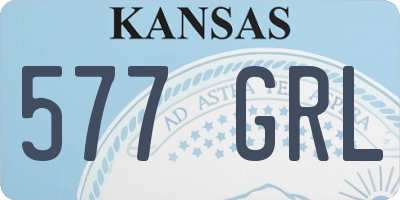 KS license plate 577GRL