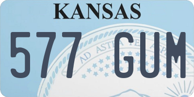 KS license plate 577GUM
