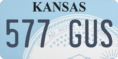 KS license plate 577GUS