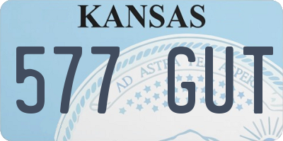 KS license plate 577GUT