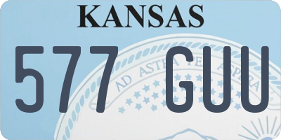 KS license plate 577GUU