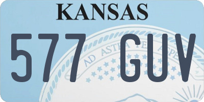 KS license plate 577GUV