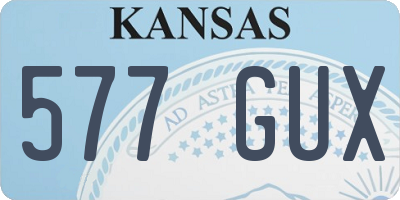 KS license plate 577GUX