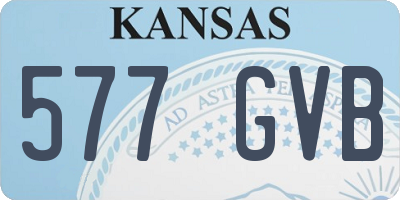 KS license plate 577GVB