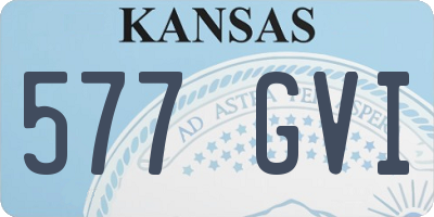 KS license plate 577GVI