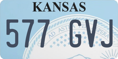 KS license plate 577GVJ