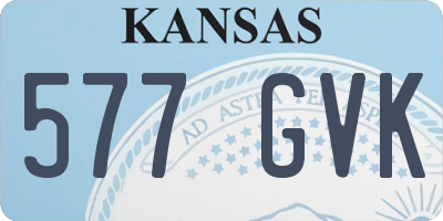 KS license plate 577GVK