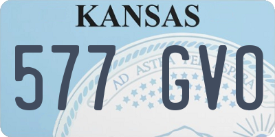 KS license plate 577GVO