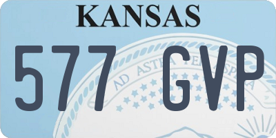 KS license plate 577GVP