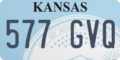 KS license plate 577GVQ