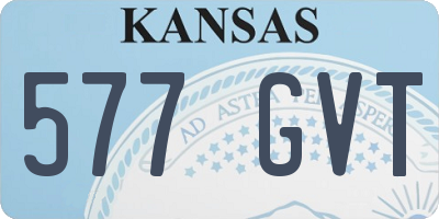 KS license plate 577GVT