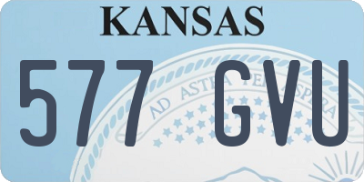 KS license plate 577GVU