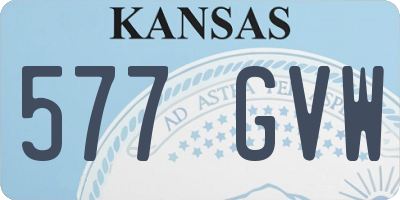 KS license plate 577GVW