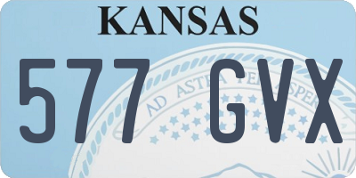 KS license plate 577GVX
