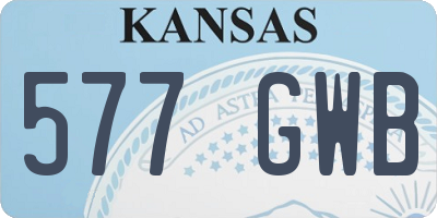 KS license plate 577GWB