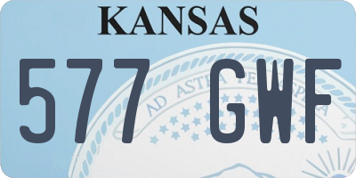 KS license plate 577GWF