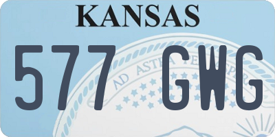 KS license plate 577GWG