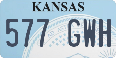 KS license plate 577GWH