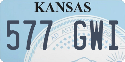 KS license plate 577GWI