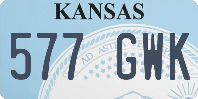 KS license plate 577GWK