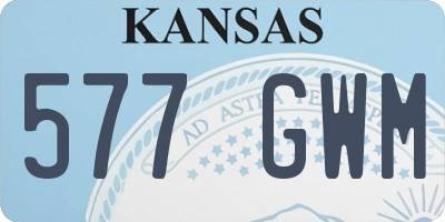 KS license plate 577GWM