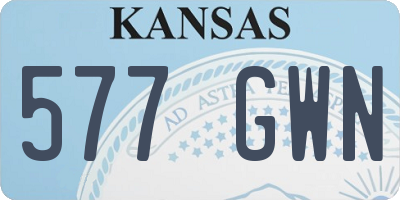 KS license plate 577GWN
