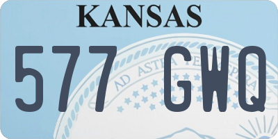 KS license plate 577GWQ