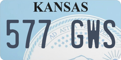 KS license plate 577GWS