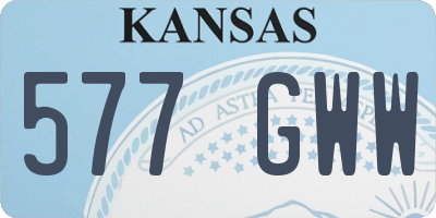KS license plate 577GWW