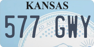 KS license plate 577GWY