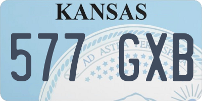 KS license plate 577GXB