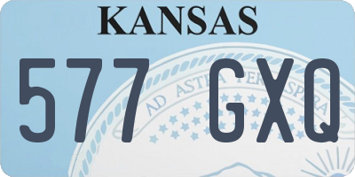 KS license plate 577GXQ