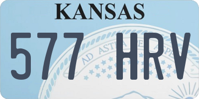 KS license plate 577HRV
