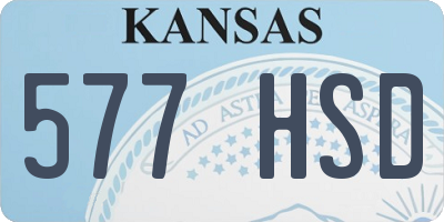 KS license plate 577HSD