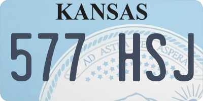 KS license plate 577HSJ