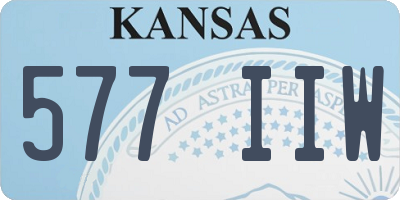 KS license plate 577IIW