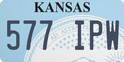 KS license plate 577IPW