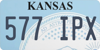 KS license plate 577IPX