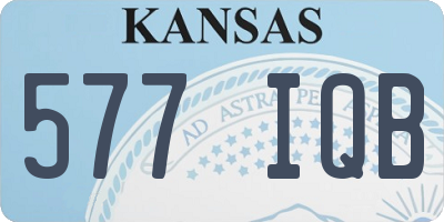KS license plate 577IQB